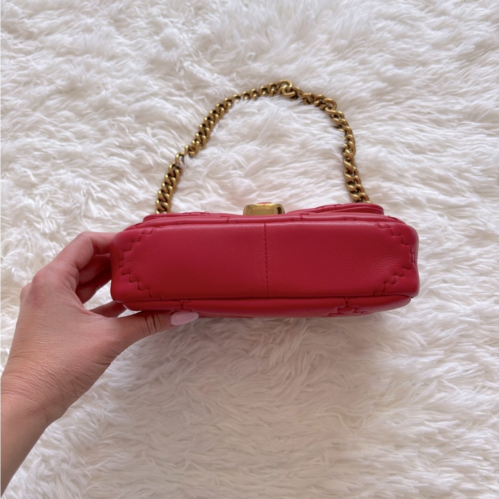 🤍 Red Quilted Leather Marc Jacobs Mini Bag - Picture 6 of 12